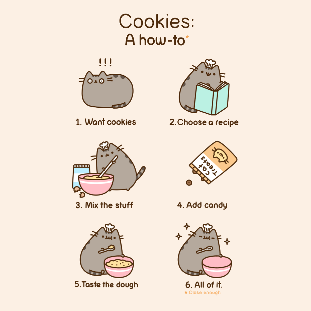 pusheen how to make cookies