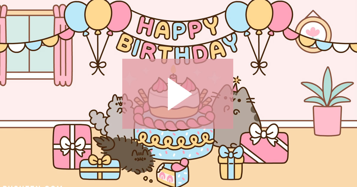 pusheen and stormy birthday