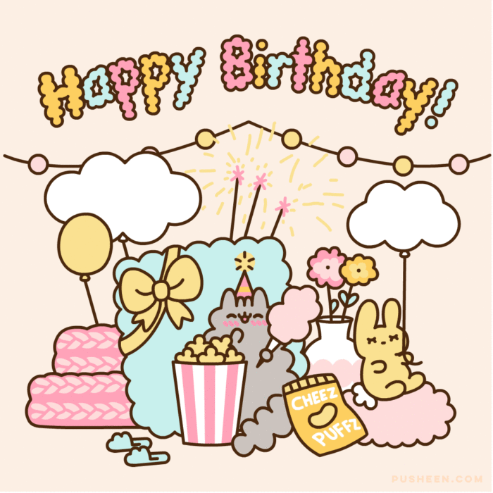 pusheen and stormy birthday