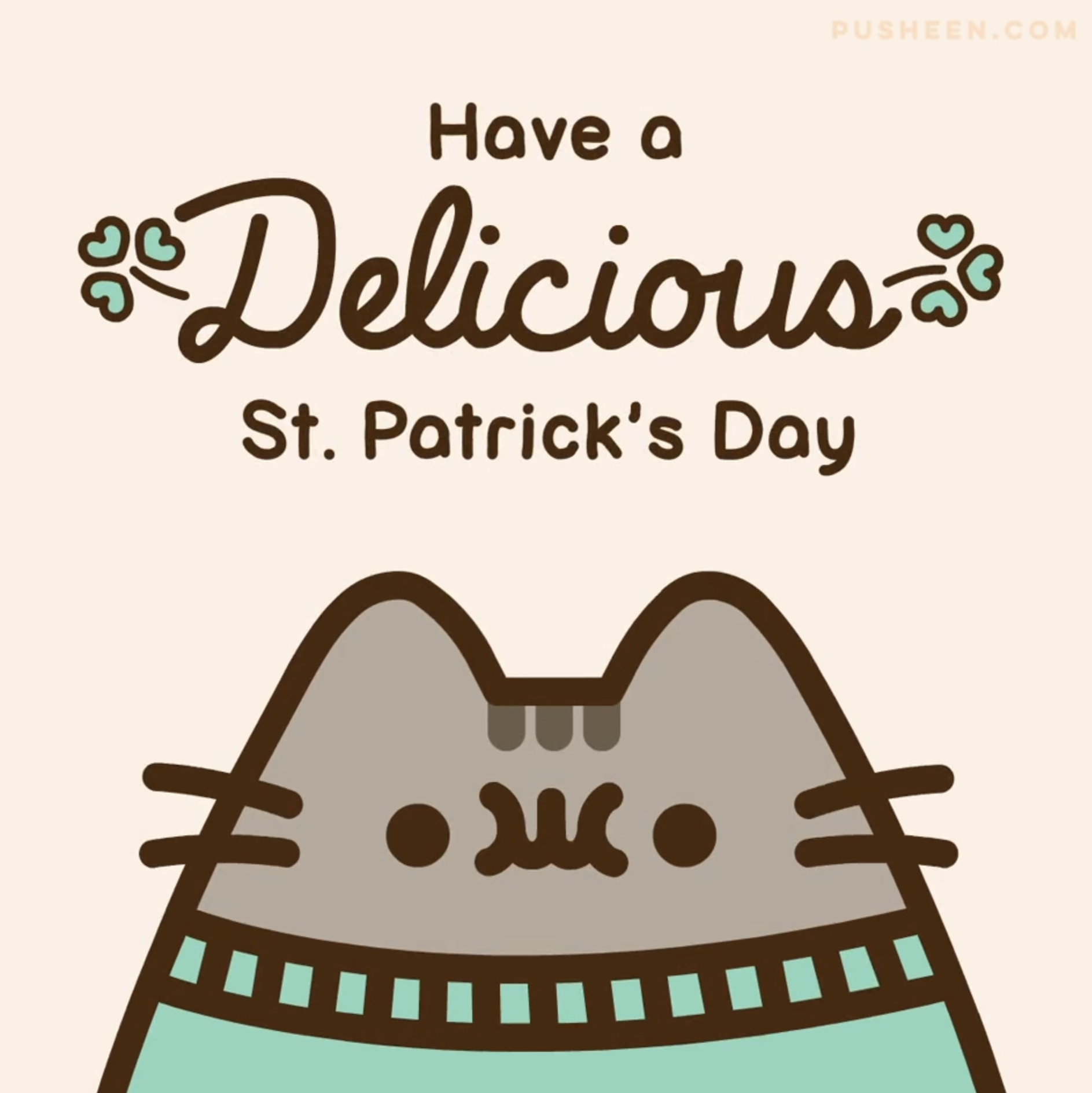 st pattys day pusheen wallpaper