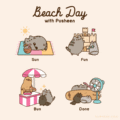 beach day with pusheen