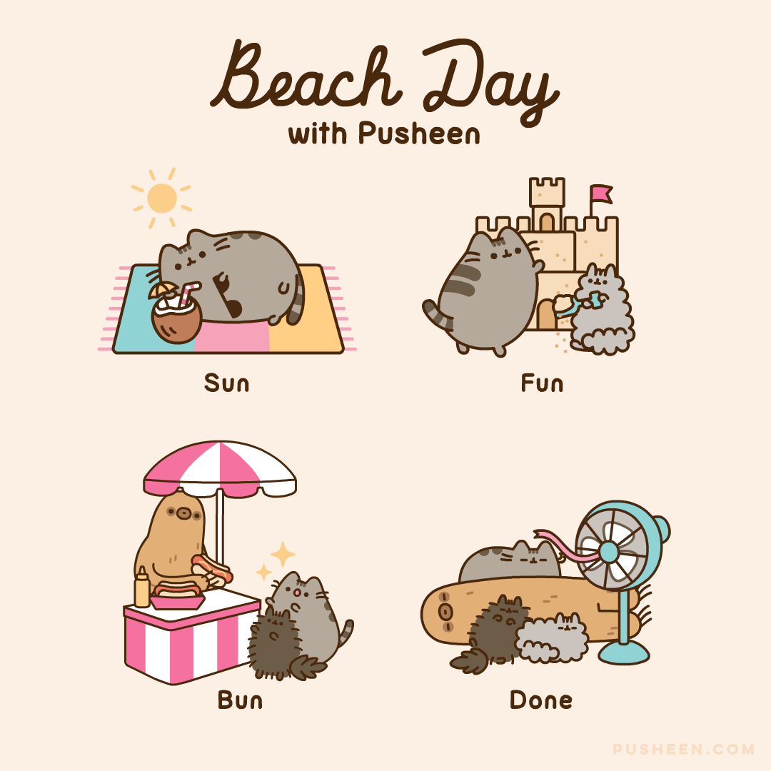 beach day with pusheen